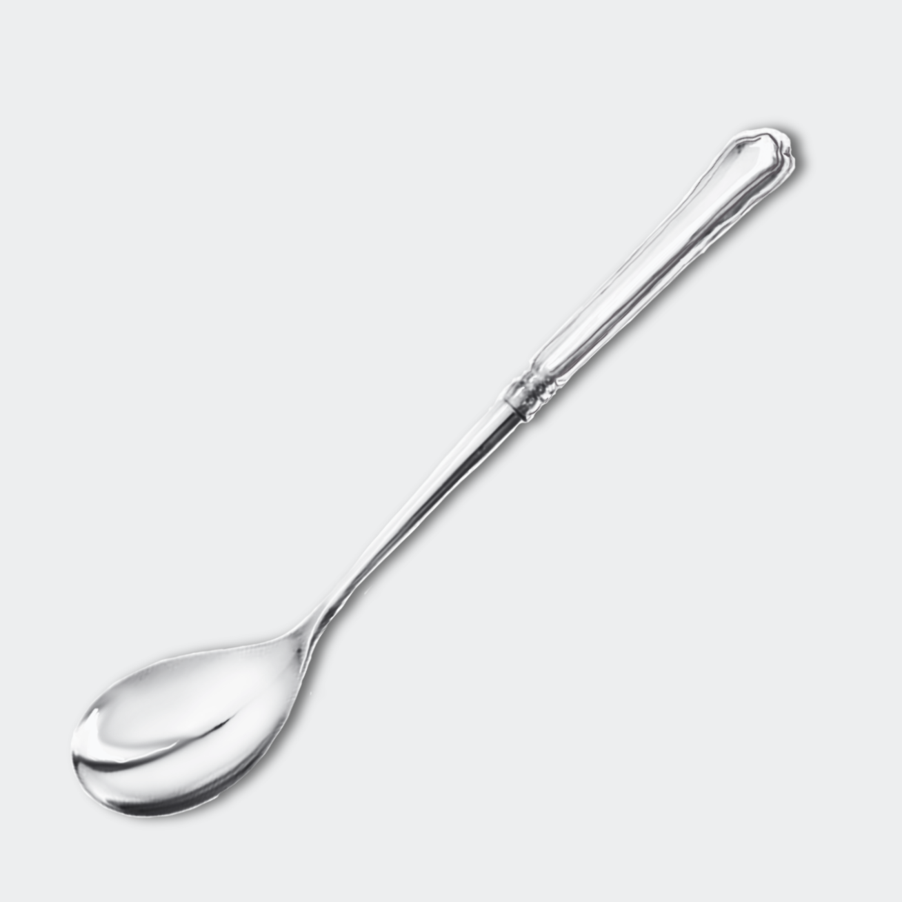 chippendale serveringssked i äkta silver