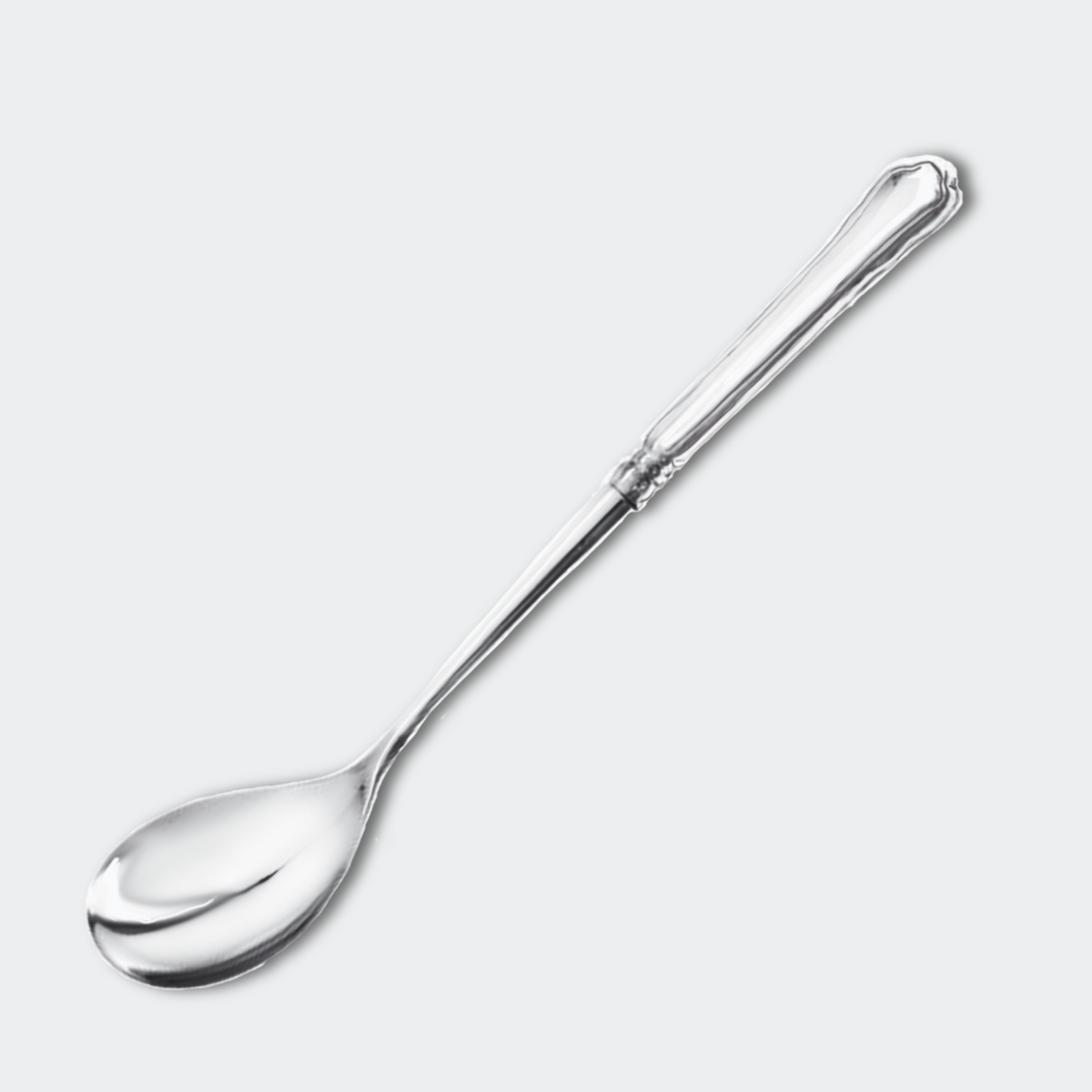 chippendale serveringssked i äkta silver